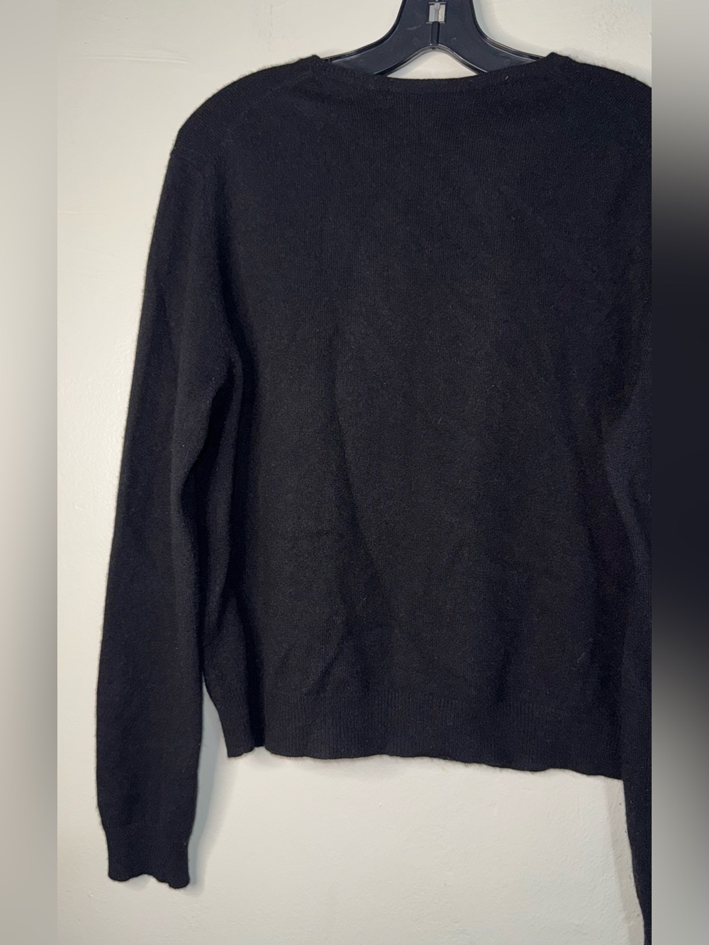 Ralph Lauren Cashmere Black Crewneck Cardigan - Picture 8 of 11